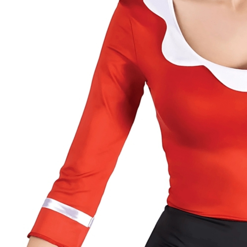 WOMEN'S Sexy Popeye Olive Oyl Costume Mini Skirt W/ Wig Size M/L New! - Picture 4 of 6